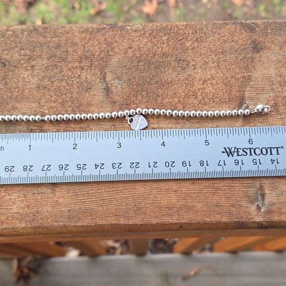 Tiffany & Co.Silver 925 Beaded Heart Charm Bracelet - Picture 3 of 5